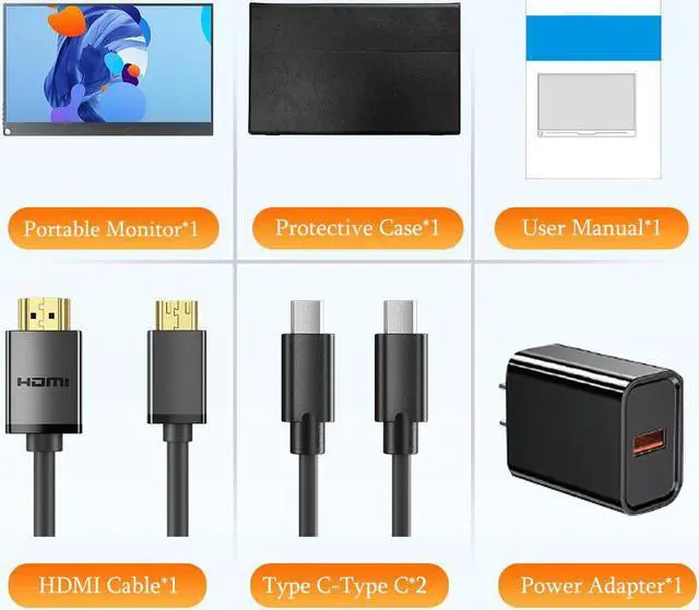 Alt view image 7 of 7 - Portable Monitor Zero Frame, 15.6" Ultra Slim 1080P FHD 100% sRGB Display IPS Monitor, Plug&Play Second External Monitor for Laptop PC Phone Mac Xbox PS5