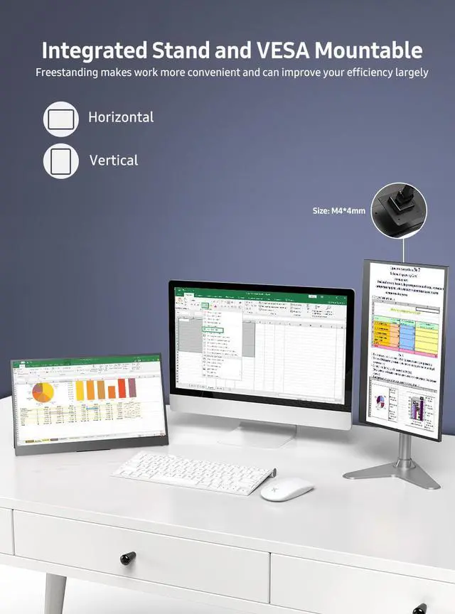 Alt view image 7 of 7 - UPERFECT 15.6" Portable Monitor 1080P FHD 100% sRGB IPS HDR Computer Display Dual USB C For Laptop PC MAC Surface Phone PS4 XBOX