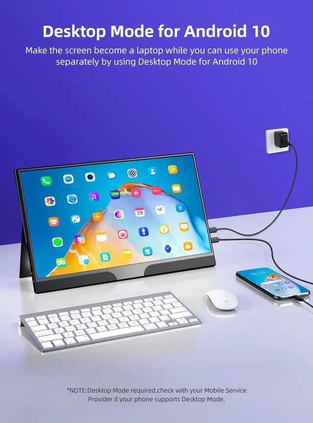 Alt view image 6 of 7 - UPERFECT Portable Monitor for Laptop 15.6" FHD 1080P, Second External USB C HDMI Monitor, Travel Monitor for PS5