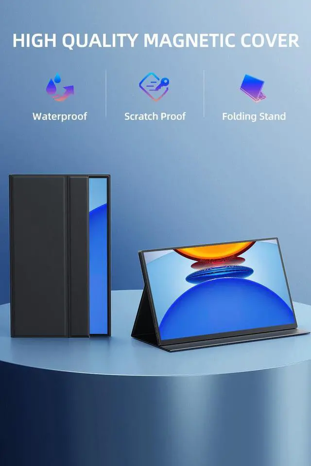 Alt view image 5 of 7 - UPERFECT 18.5" 1080P Portable Monitor VESA & Speakers, Frameless IPS HDR Gaming Monitor