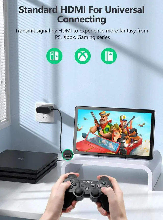 Alt view image 4 of 7 - Touchscreen Portable Monitor 15.6'' HDR 1080P IPS Raspberry Pi VESA HDMI VGA DVI