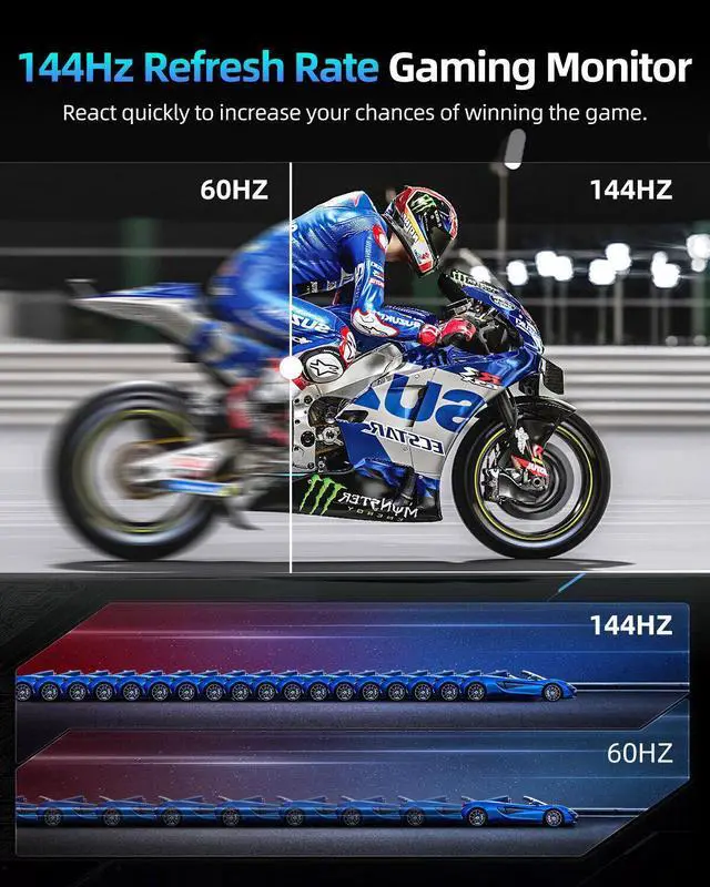 Alt view image 2 of 7 - UPERFECT 17.3" 144HZ Portable Monitor 1920*1080 W/ Type C HDMI MINI DP for Laptop