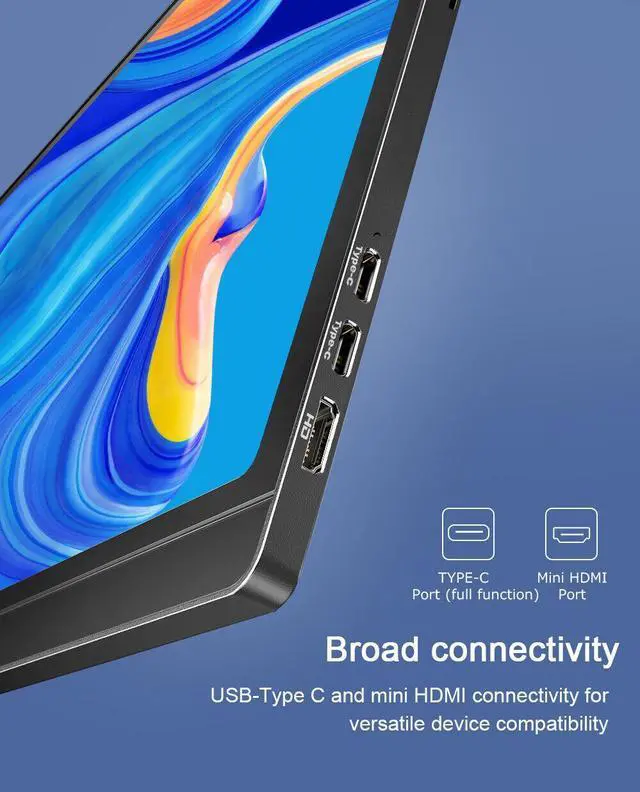 Alt view image 6 of 7 - UPERFECT Portable Monitor 15.6'' 1080P FHD Laptop Monitor USB C Gaming Monitor