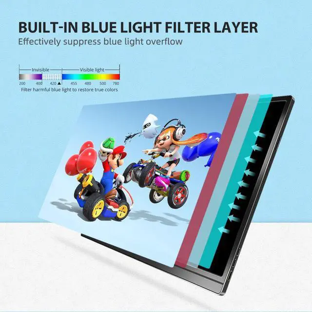Alt view image 3 of 7 - UPERFECT Portable Monitor 15.6'' 1080P FHD Laptop Monitor USB C Gaming Monitor