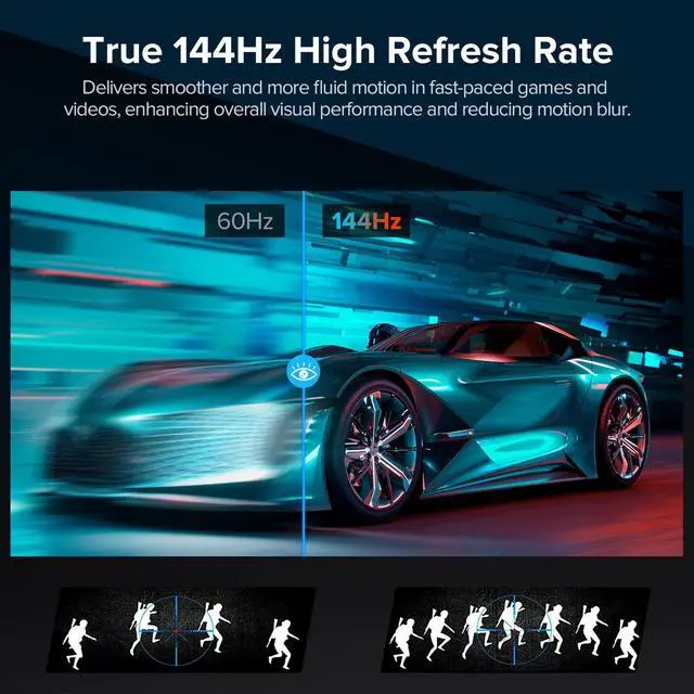 Alt view image 4 of 7 - UPERFECT 16.1" 2K QHD 144Hz Portable Monitor Gaming Monitor HDR Type C Screen VESA 100% sRGB