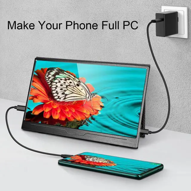 Alt view image 7 of 7 - UPERFECT 15.6" Portable Monitor 4K UHD Screen HDMI USB C For Xbox PS 5 Switch