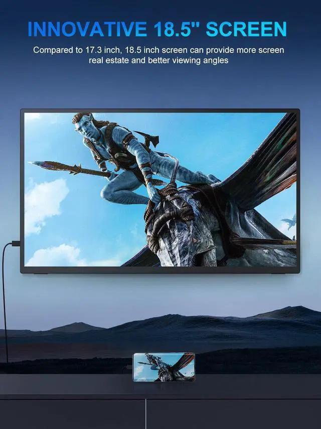 Alt view image 5 of 7 - UPERFECT 18.5" Portable Monitor 100% sRGB 1920*1080 Kickstand & VESA For Mac Pro