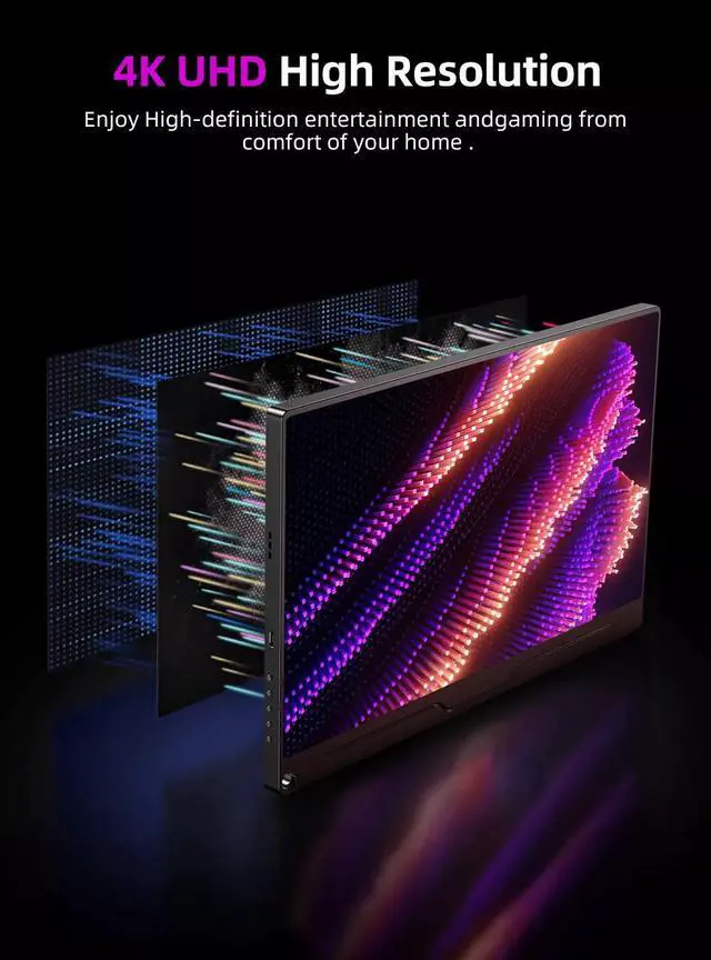 Alt view image 7 of 7 - UPERFECT 15.6" 4K HDR IPS Monitor UHD Screen Second Monitor no Frame for switch