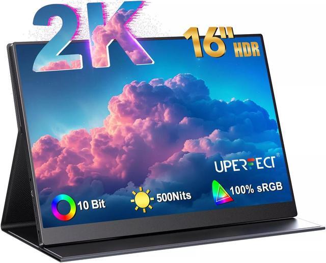 Main image of UPERFECT 500 Nits 16" 2.5K Portable Gaming Monitor 2K 2560*1600P Portable Monitor QHD For Xbox PS 5 6 Switch Display HDMI USB C Second Display