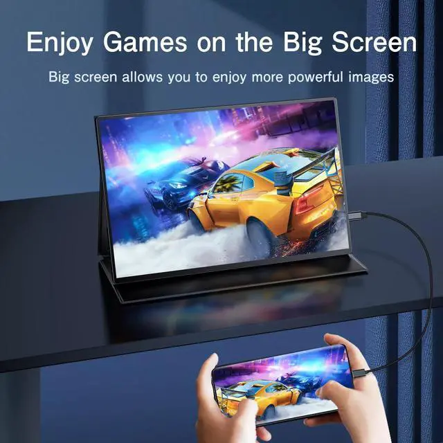 Alt view image 4 of 7 - UPERFECT 500 Nits 16" 2.5K Portable Gaming Monitor 2K 2560*1600P Portable Monitor QHD For Xbox PS 5 6 Switch Display HDMI USB C Second Display