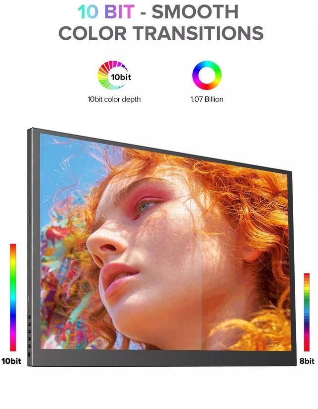 Alt view image 3 of 7 - UPERFECT 18.4" 4K 3840x2160 HDR Portable Monitor USB C Monitor Gaming Screen 100%sRGB For PS6 5 XBOX ONE PC