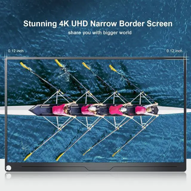 Alt view image 6 of 7 - Uperfect 15.6" 4K Portable Gaming Monitor 3840*1260 UHD Screen USB C Display W/VESA