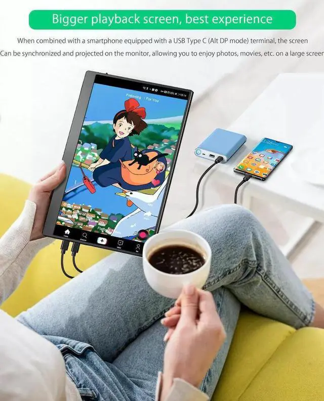 Alt view image 4 of 7 - UPERFECT Portable Monitor 13.3-Inch 2560X1600 With Dual Speakers IPS Second Laptop Screen HDMI Display