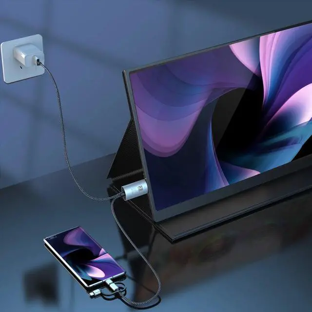 Alt view image 4 of 7 - UPERFECT 3 in 1 Lightning to HDMI Adapter Compatible for iPhone to Portable Monitor, HDMI Cable Adapter Compatible with iPhone, iPad, iPod