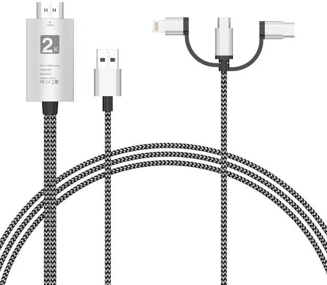 Main image of UPERFECT 3 in 1 Lightning to HDMI Adapter Compatible for iPhone to Portable Monitor, HDMI Cable Adapter Compatible with iPhone, iPad, iPod