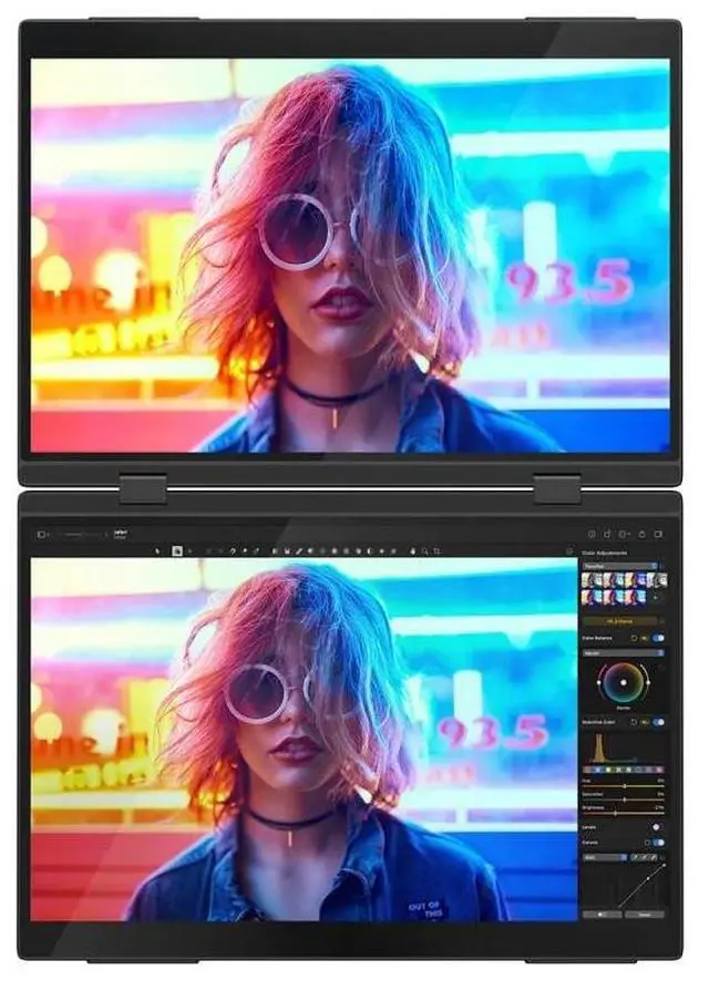 Alt view image 7 of 7 - UPERFECT 16" 2.5K Delta Pro Touch Dual Monitor with Touch Pen: One-Line Setup, Capacitive Pen Support & Ergonomic Stacking Stand