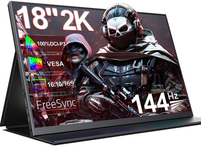 Main image of UPERFECT UGame K118 18" 2K 144Hz Portable Gaming Monitor with 100% DCI-P3, FreeSync, HDR, VESA Mount, and Eye-Care Features