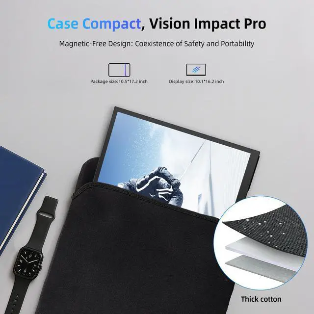 Alt view image 7 of 7 - UPERFECT 120Hz Gaming Monitor 18.5" 1920x1080 Portable Monitor USB-C Monitor Freesync Gaming Screen For Xbox PS 5