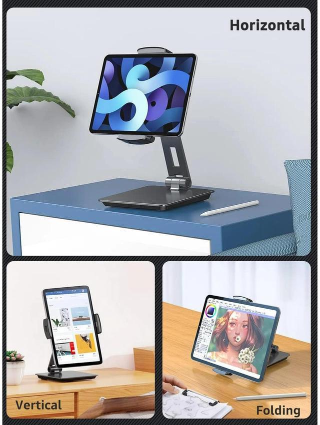 Alt view image 2 of 7 - UPERFECT Portable Monitor Adjustable Stand for 7"-15.6" Monitor Tablet, Heavy Duty Aluminum