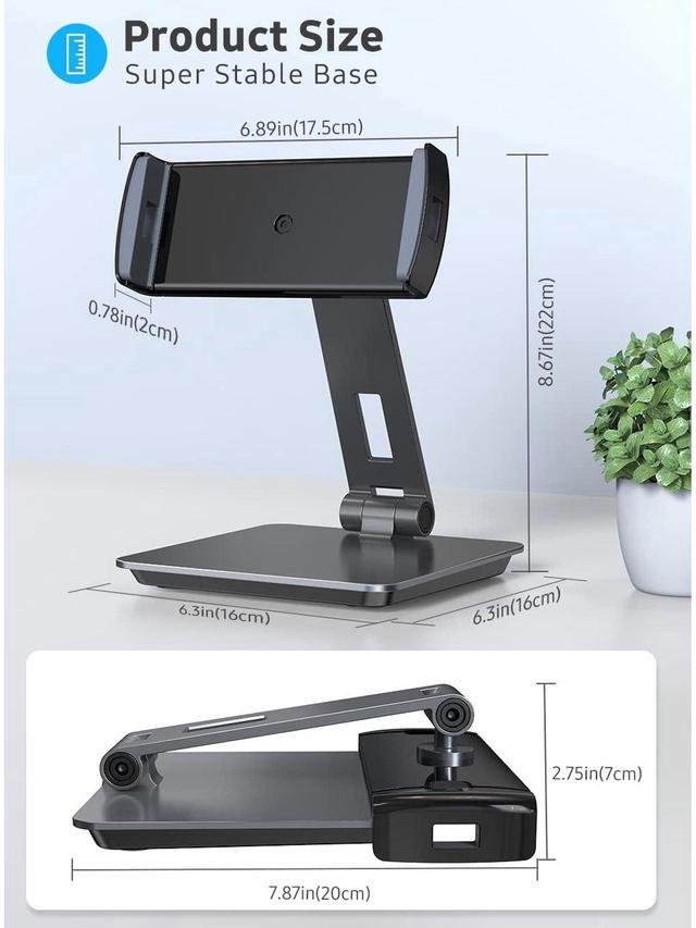 Alt view image 3 of 7 - UPERFECT Portable Monitor Adjustable Stand for 7"-15.6" Monitor Tablet, Heavy Duty Aluminum