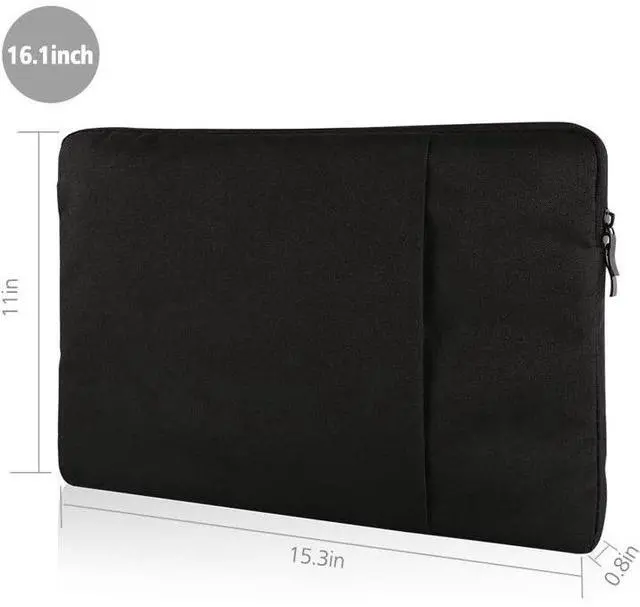 Alt view image 2 of 7 - UPERFECT 16.1 Inch Laptop Sleeve Protective Case Polyester Monitor Case Carrying Bag Sleeve