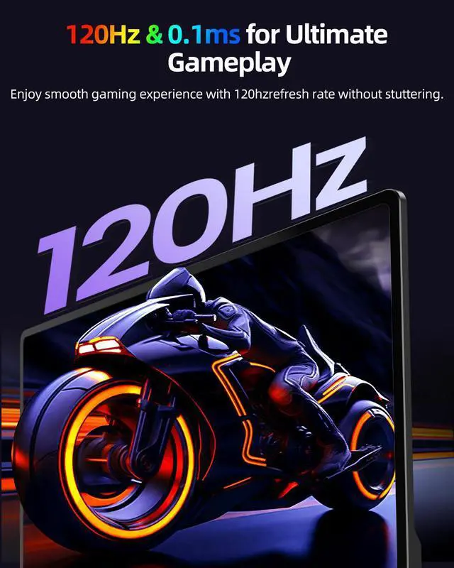 Alt view image 3 of 7 - UPERFECT 16" OLED Portable Monitor, 3K 2880x1800, 120Hz, 0.1ms, 500 Nits, 100% DCI-P3, 100000:1 Contrast, Ultra-Slim for Gaming, Work, and Travel