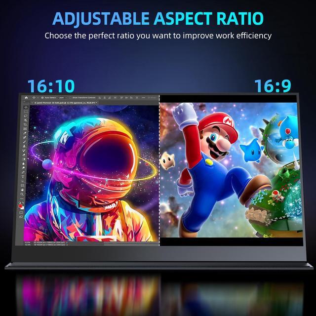 Alt view image 7 of 7 - UPERFECT UGame K118 18" 2K 144Hz Portable Gaming Monitor with 100% DCI-P3, FreeSync, HDR, VESA Mount, and Eye-Care Features