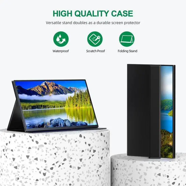 Alt view image 7 of 7 - UPERFECT 18.5" 1080P Portable Monitor 120Hz Portable Gaming Monitor Switch Display w/VESA and Smart Cover For Xbox One