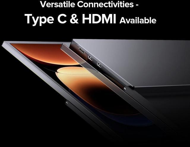 Alt view image 3 of 7 - UPERFECT 22" QHD 2560x1440 Portable Monitor 2K FreeSync IPS HDR Gaming Display with 180° Adjustable Stand USB-C & HDMI for Laptop, Switch, Phone