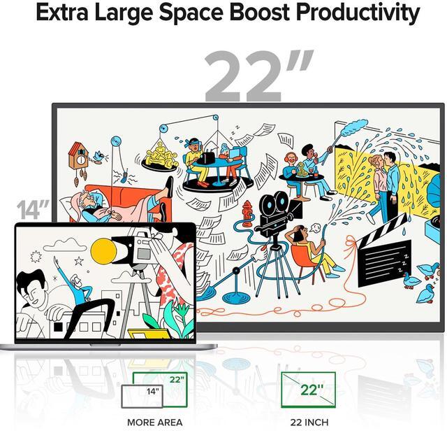 Alt view image 4 of 7 - UPERFECT 22" QHD 2560x1440 Portable Monitor 2K FreeSync IPS HDR Gaming Display with 180° Adjustable Stand USB-C & HDMI for Laptop, Switch, Phone