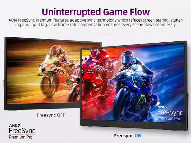 Alt view image 4 of 7 - UPERFECT Portable Monitor 4K, 17.3'' UHD FreeSync 100% Adobe RGB 500 Nits Brightness HDR IPS 2 Speakers Eye Care Game Display Type-C HDMI for Xbox PS4 Switch Laptop PC Phone Mac, VESA & Smart Case