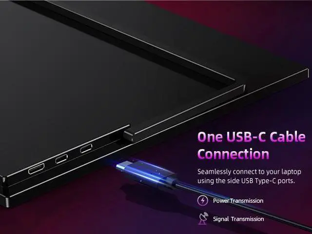Alt view image 7 of 7 - UPERFECT 17.3" 4K UHD Portable Monitor with 100% AdobeRGB, 500 Nits, FreeSync, HDR, Dual Type-C, HDMI, Eye Care, VESA, Smart Cover - For Laptops, PCs, Phones