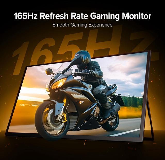 Alt view image 4 of 7 - UPERFECT 24.5" 2K QHD 165Hz FreeSync IPS HDR Gaming Portable Monitor with USB-C, HDMI, VESA Mount & 180° Adjustable Stand Perfect for Laptops, Switch, Phones