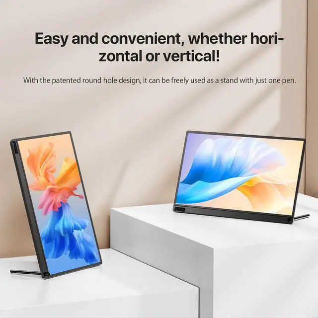Alt view image 4 of 7 - UPERFECT Portable Monitor 2K 144Hz 16.1" Gaming Monitor for Laptop 2560x1440P QHD FreeSync HDR Ultra Slim External Second Screen for PC Phone Game Console