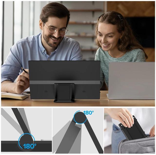 Alt view image 6 of 7 - UPERFECT 15.6 Inch Ultra Slim Portable Monitor - FHD IPS Laptop Screen Extender with Adjustable Stand | USB-C Compatible | Ideal for Travel, Office, Gaming & Learning