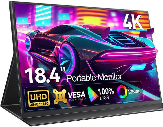 Main image of UPERFECT 18.4" 4K UHD Portable Monitor - 100% sRGB 10-Bit HDR, USB-C/Mini HDMI, VESA Mount & Protective Cover - Second Screen for Laptops/Phones/PS5/Xbox