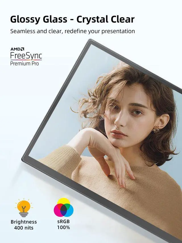 Alt view image 5 of 7 - UPERFECT 18.5" 1080P Touchscreen Portable Monitor - 120Hz 1ms, FreeSync HDR, 400Nits IPS - 100% sRGB, VESA & Smart Case - Second Screen for Laptop/Switch/PS5/Xbox