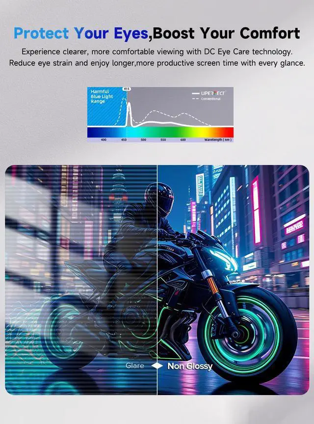 Alt view image 4 of 7 - UPERFECT 23.8 4K Portable Monitor - UHD 3840*2160, 100%sRGB IPS, Speakers, USB-C/HDMI, 180° Adjustable Stand for Laptops, Consoles & More