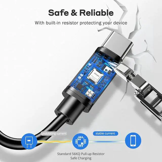 Alt view image 2 of 5 - UPERFECT USB C to USB C Cable 2M(6.6ft) 100W PD Fast Charging & 5K Video - USB 3.1 Type C Cable for Samsung S21/S22/S23, Pixel 6/7/8, MacBook, iPad Pro - Nylon Braided USB-C Cord
