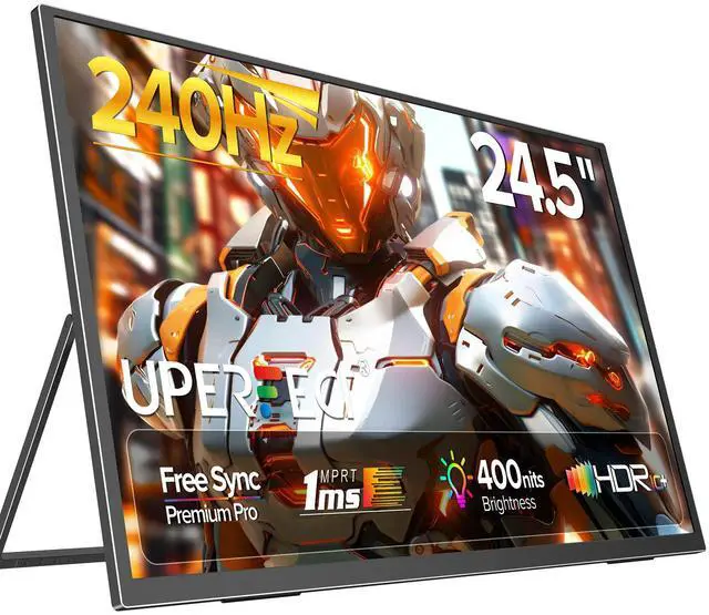 Main image of UPERFECT 24.5" Portable Monitor with Stand - 240Hz Refresh Rate, 1920*1080, 240HZ HDMI/Type-C, for Work & Gaming
