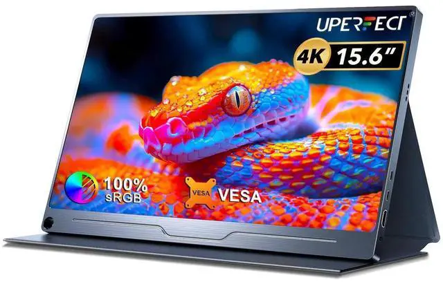 Main image of UPERFECT 15.6" 4K UHD FreeSync Monitor with 100% AdobeRGB, 450 Nits Brightness, Dual Type-C, HDMI, VESA Mount & Smart Case