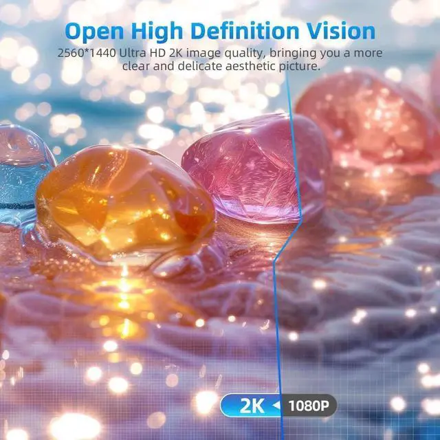 Alt view image 2 of 7 - UPERFECT 22" Portable Monitor 2560*1440 2K QHD LCD Game Display IPS Panel USB C HDMI Computer Screen with VESA