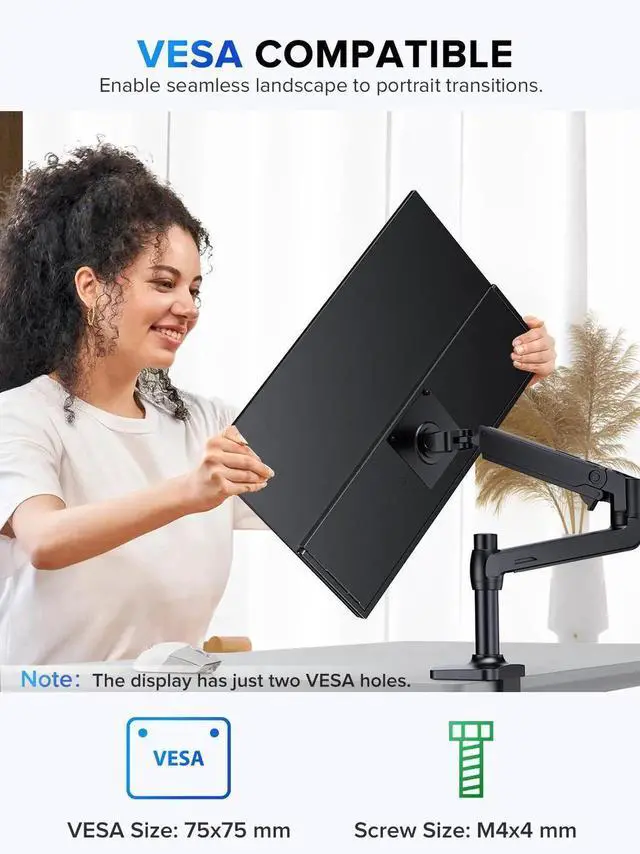 Alt view image 7 of 7 - UPERFECT 18" 2K 144Hz Portable Touchscreen Gaming Monitor - QHD 2560x1600, 100% DCI-P3, FreeSync, HDR, VESA, Slim Frameless, for PC, Laptop, Console, Phone