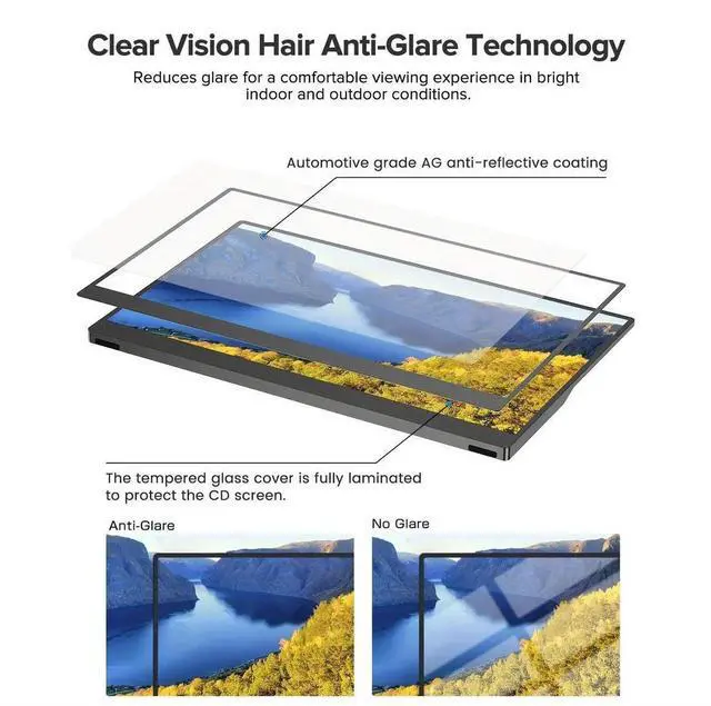 Alt view image 4 of 7 - UPERFECT 15.6 Inch Ultra Slim Portable Monitor - FHD IPS Laptop Screen Extender with Adjustable Stand | USB-C Compatible | Ideal for Travel, Office, Gaming & Learning