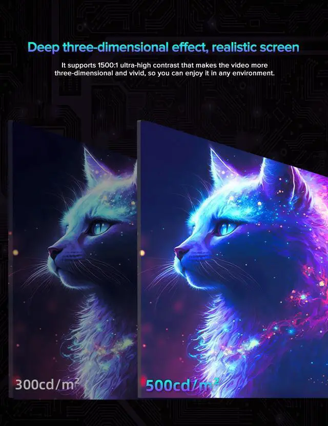 Alt view image 5 of 7 - UPERFECT 17.3" 4K UHD Portable Monitor with 100% AdobeRGB, 500 Nits, FreeSync, HDR, Dual Type-C, HDMI, Eye Care, VESA, Smart Cover - For Laptops, PCs, Phones