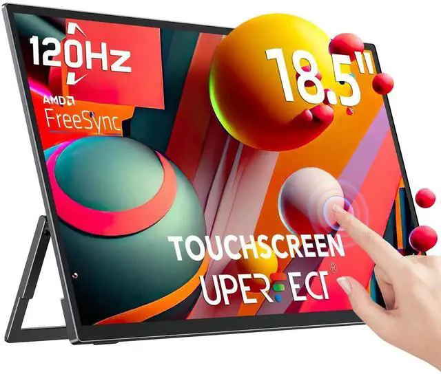 Main image of UPERFECT 18.5" 120Hz Touchscreen Portable Monitor 1080P For Xbox PS Gaming Monitor 120Hz w/180° Adjustable Stand &VESA