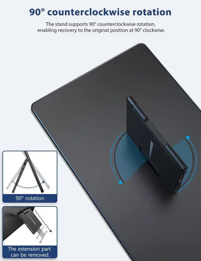 Alt view image 3 of 7 - UPERFECT 15.6" Touchscreen Gaming Monitor with Built-in Stand, 1080P FHD IPS Display, USB-C, HDMI, & 10-Point Capacitive Touch for Laptop, MacBook, Phone, PS4/5, Switch, Xbox