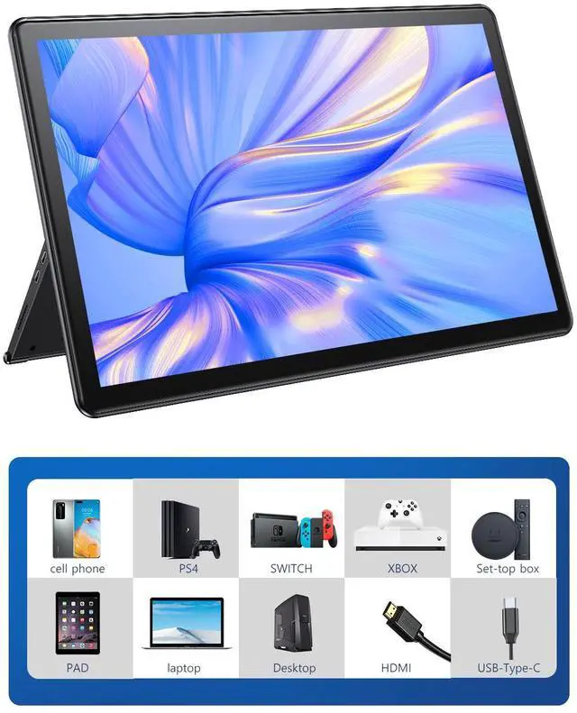 Main image of UPERFECT 15.6" Touchscreen Gaming Monitor with Built-in Stand, 1080P FHD IPS Display, USB-C, HDMI, & 10-Point Capacitive Touch for Laptop, MacBook, Phone, PS4/5, Switch, Xbox