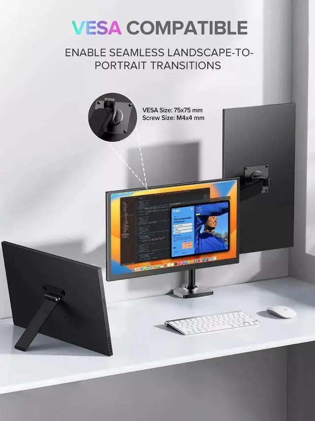 Alt view image 6 of 7 - UPERFECT 18.4" 4K 3840x2160 HDR Portable Monitor USB C Monitor Gaming Screen 100%sRGB For PS6 5 XBOX ONE PC