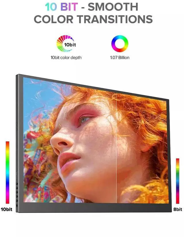 Alt view image 3 of 7 - UPERFECT 18.4" 4K 3840x2160 HDR Portable Monitor USB C Monitor Gaming Screen 100%sRGB For PS6 5 XBOX ONE PC